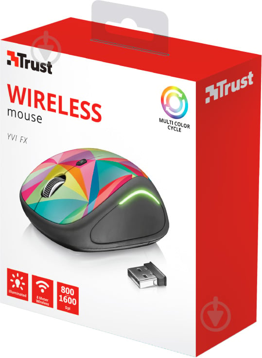 Миша Trust Yvi FX Wireless geometrics 22337 (22337) - фото 7