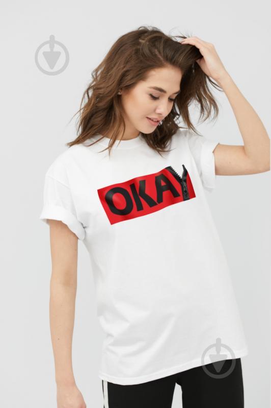 Футболка YAPPI Oversize 3702197 р.S белый - фото 2