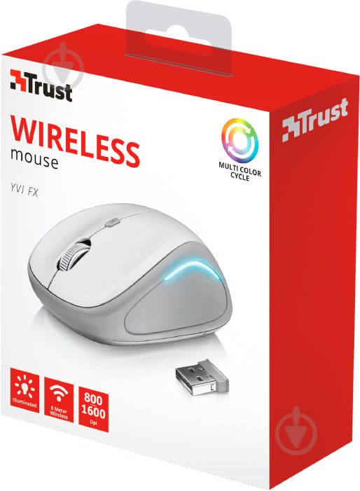 Миша Trust Yvi FX Wireless 22335 white (22335) - фото 7