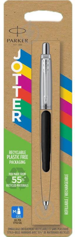 Ручка кулькова Parker Jotter Originals Black CT GEL блістер 15 666 - фото 1