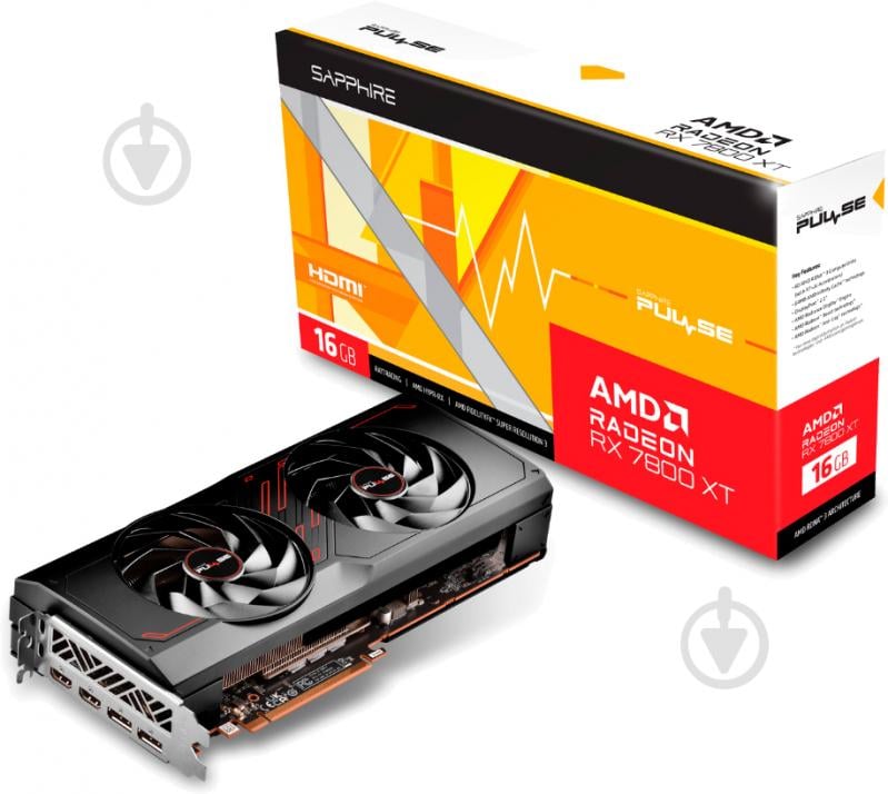 Відеокарта Sapphire Radeon RX 7800 XT PULSE GAMING 16GB GDDR6 256bit (11330-02-20G) - фото 1