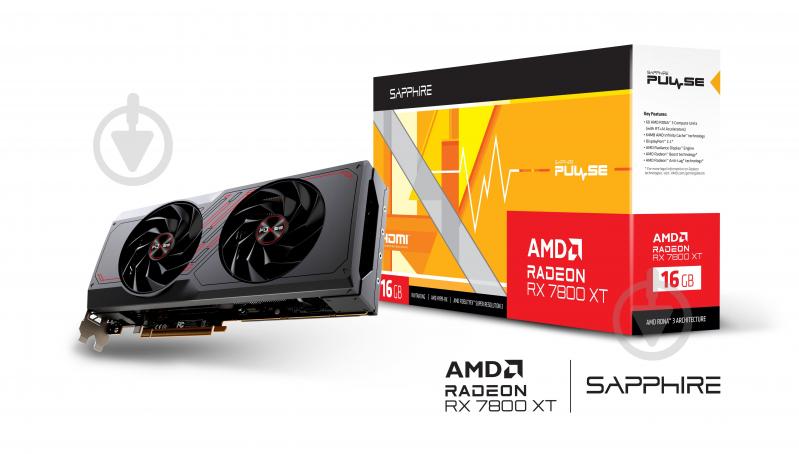 Відеокарта Sapphire Radeon RX 7800 XT PULSE GAMING 16GB GDDR6 256bit (11330-02-20G) - фото 8