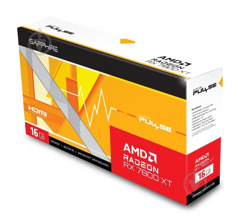 Відеокарта Sapphire Radeon RX 7800 XT PULSE GAMING 16GB GDDR6 256bit (11330-02-20G) - фото 9