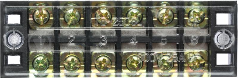 Колодка клемна захищена E.NEXT (e.tc.protect.25.6) 6 полюсів 25 А чорний - фото 2