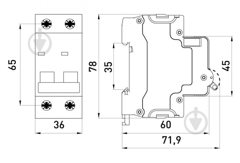 Автоматический выключатель E.NEXT e.mcb.stand.60.DC.2.C20 s081020 - фото 7