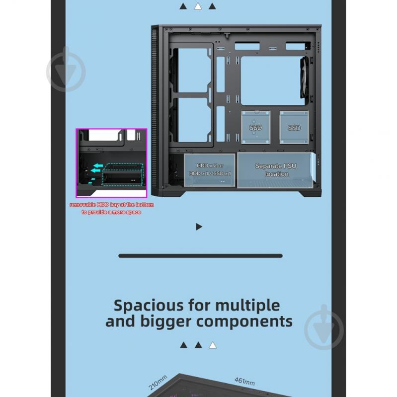 Корпус GameMax Destroyer TGB - фото 24