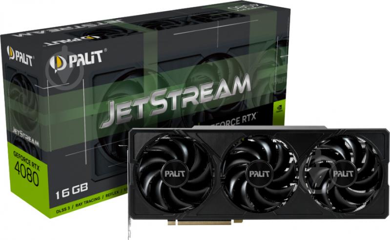 Видеокарта Palit nVidia GeForce RTX 4080 JETSTREAM 16GB GDDR6X 256bit (NED4080019T2-1032J) - фото 1