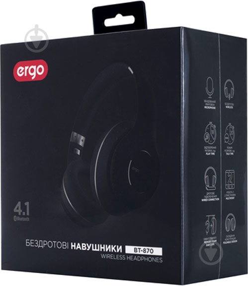 Наушники Ergo BT-870 black - фото 7 Наушники Ergo BT-870 black - фото 7