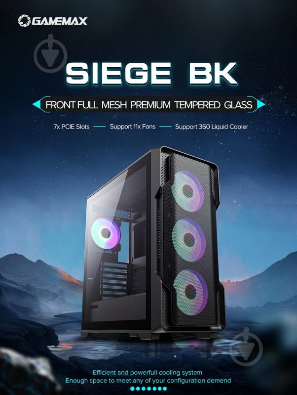 Корпус GameMax Siege BK - фото 11