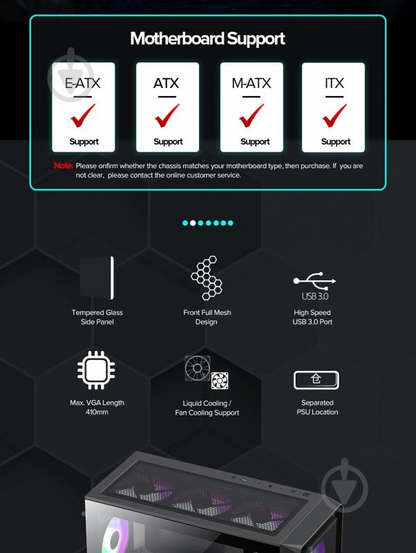 Корпус GameMax Siege BK - фото 12