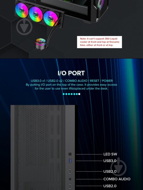 Корпус GameMax Siege BK - фото 18