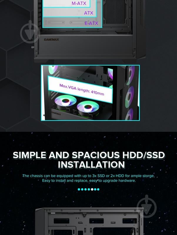 Корпус GameMax Siege BK - фото 21