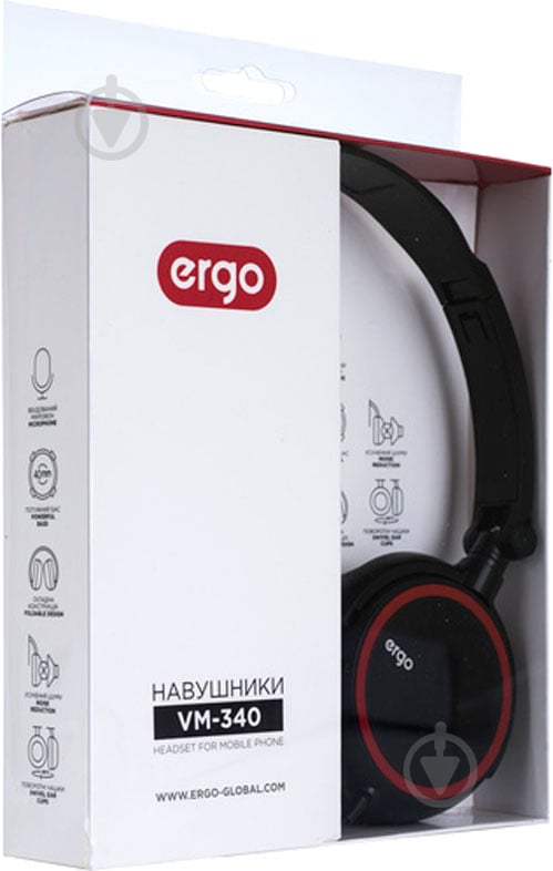 Наушники Ergo VM-340 black - фото 5