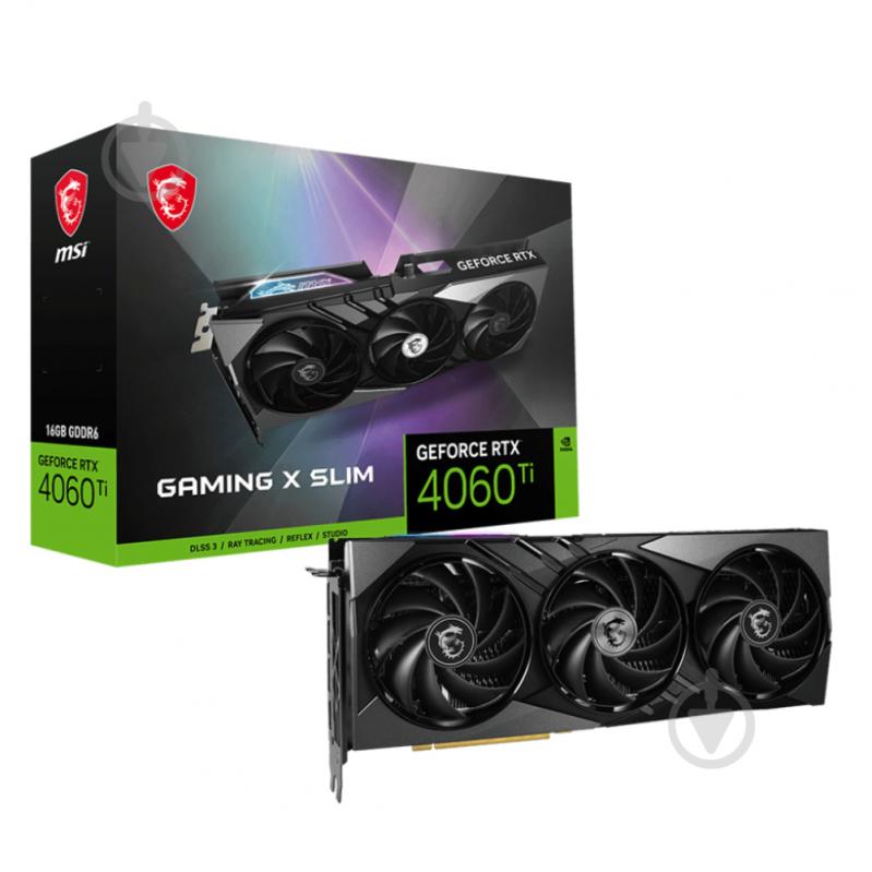 Видеокарта MSI GeForce RTX 4060 Ti 16GB GDDR6 128bit (RTX 4060 Ti GAMING X SLIM 16G) - фото 2