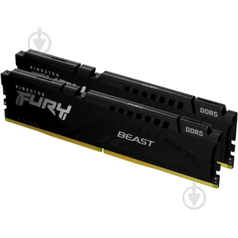 Оперативная память Kingston DDR5 SDRAM 64 GB (2x32GB) 6000 MHz (KF560C36BBEK2-64) FURY Beast Black - фото 1 Оперативная память Kingston DDR5 SDRAM 64 GB (2x32GB) 6000 MHz (KF560C36BBEK2-64) FURY Beast Black - фото 1