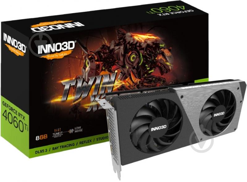 Видеокарта Inno3D GeForce RTX 4060 Ti Twin/X2 8GB GDDR6 128bit (N406T2-08D6-171153N) - фото 1