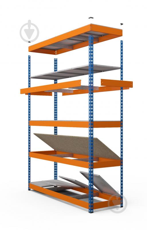 УЦЕНКА! Стеллаж Меткас Титан синий/оранжевый 2160x1600x500 мм МДФ полка 5 шт. краска (УЦ №110) - фото 1 УЦЕНКА! Стеллаж Меткас Титан синий/оранжевый 2160x1600x500 мм МДФ полка 5 шт. краска (УЦ №110) - фото 1