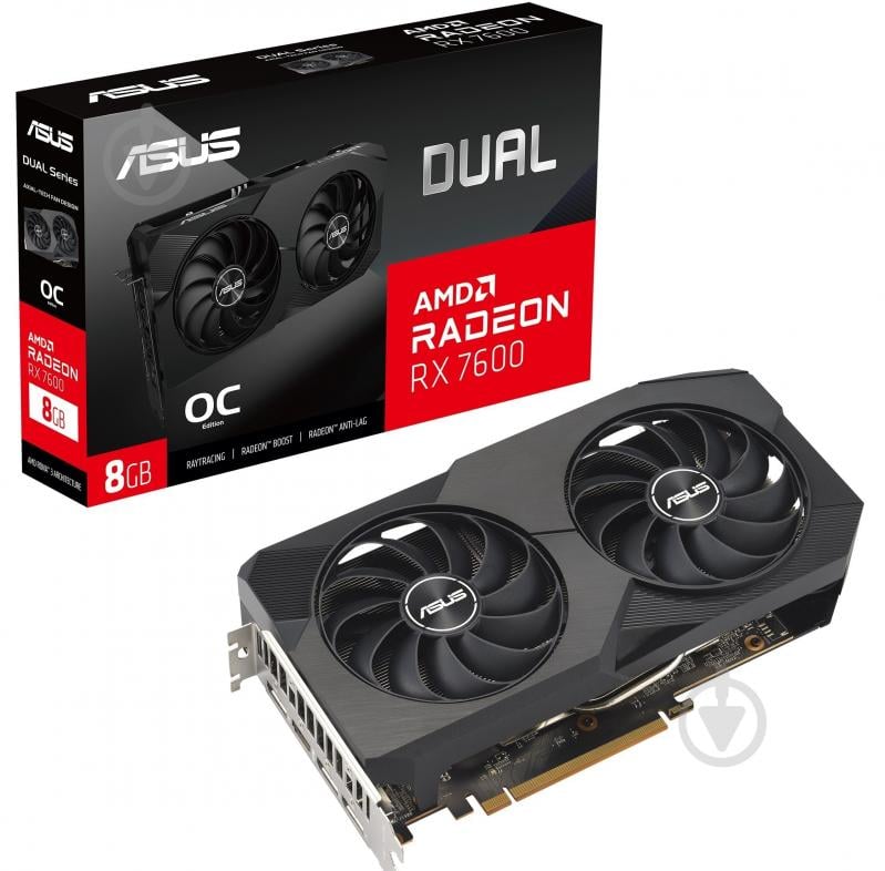 Видеокарта Asus AMD Radeon RX 7600 DUAL 8GB GDDR6 128bit (90YV0IH2-M0NA00) - фото 14