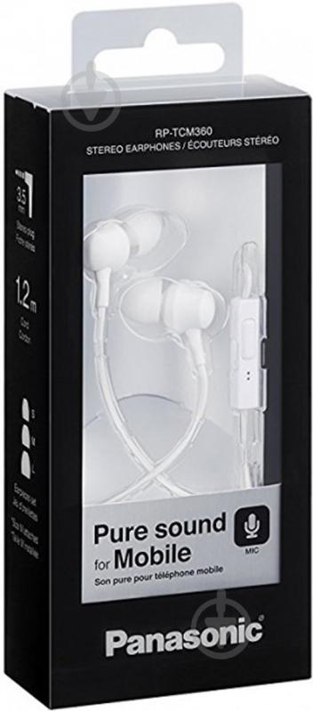 Наушники Panasonic RP-TCM360GC-W white - фото 4 Наушники Panasonic RP-TCM360GC-W white - фото 4
