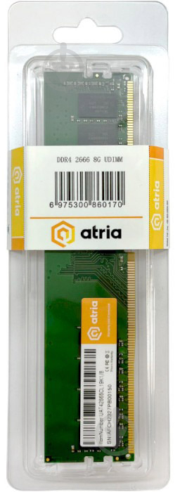 Оперативна пам'ять ATRIA DDR4 SDRAM 8 GB (1x8GB) 2666 MHz (UAT42666CL19K1/8) - фото 3