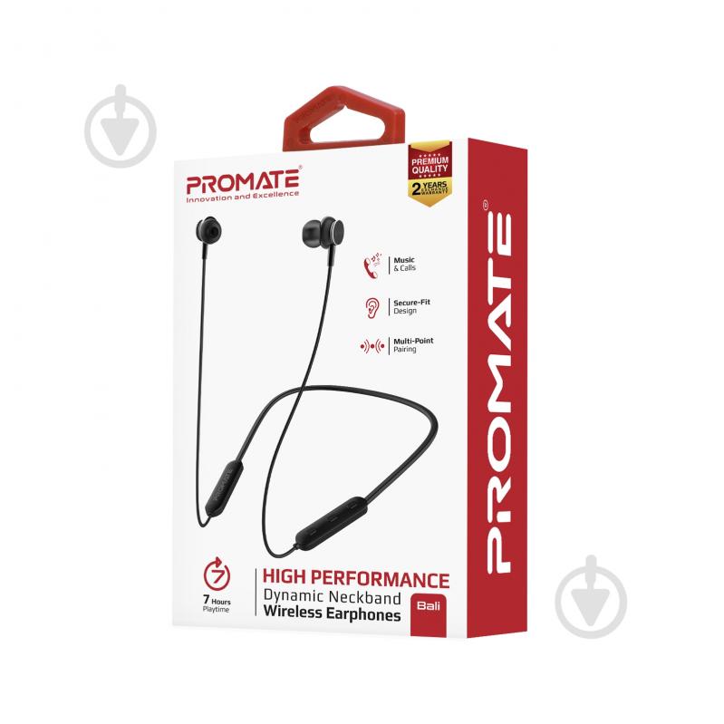 Наушники Promate Bali Bluetooth 5 black (bali.black) - фото 7