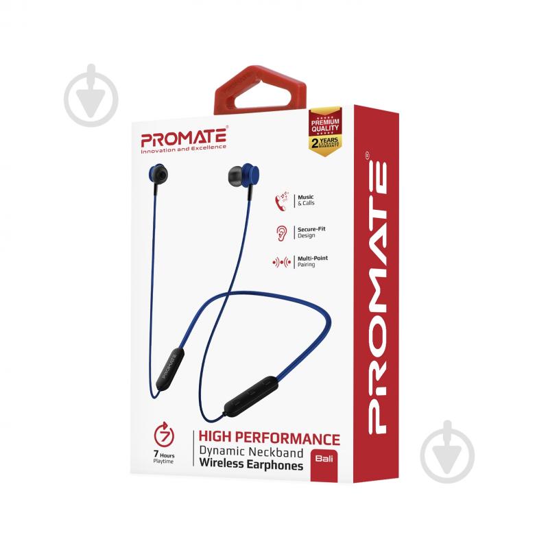 Навушники Promate Bali Bluetooth 5 blue (bali.blue) - фото 7