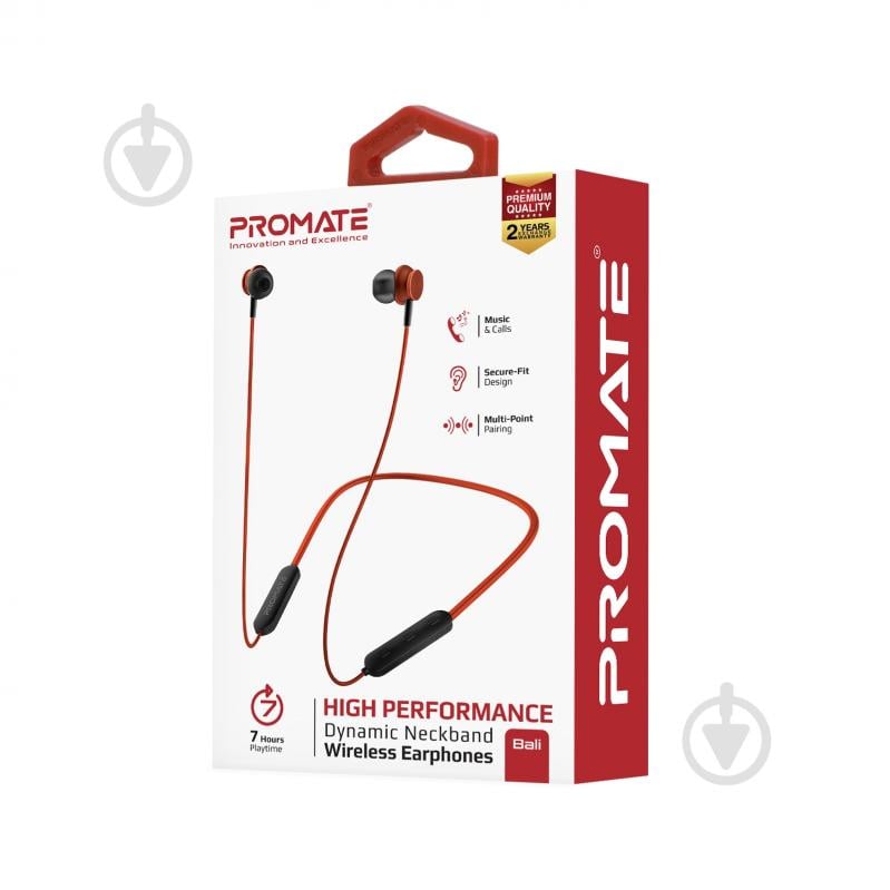 Наушники Promate Bali Bluetooth 5 (bali.maroon) - фото 7 Наушники Promate Bali Bluetooth 5 (bali.maroon) - фото 7