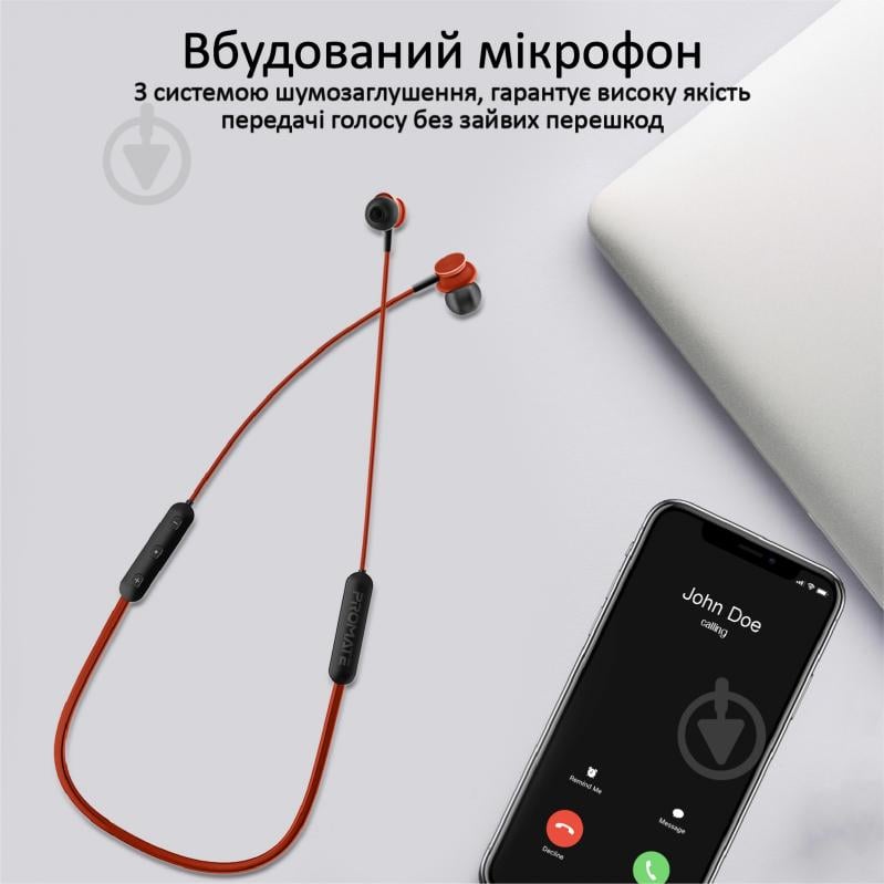 Наушники Promate Bali Bluetooth 5 (bali.maroon) - фото 5 Наушники Promate Bali Bluetooth 5 (bali.maroon) - фото 5