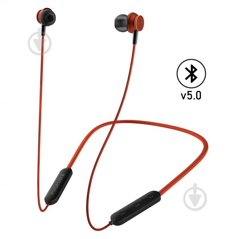 Наушники Promate Bali Bluetooth 5 (bali.maroon) - фото 1 Наушники Promate Bali Bluetooth 5 (bali.maroon) - фото 1