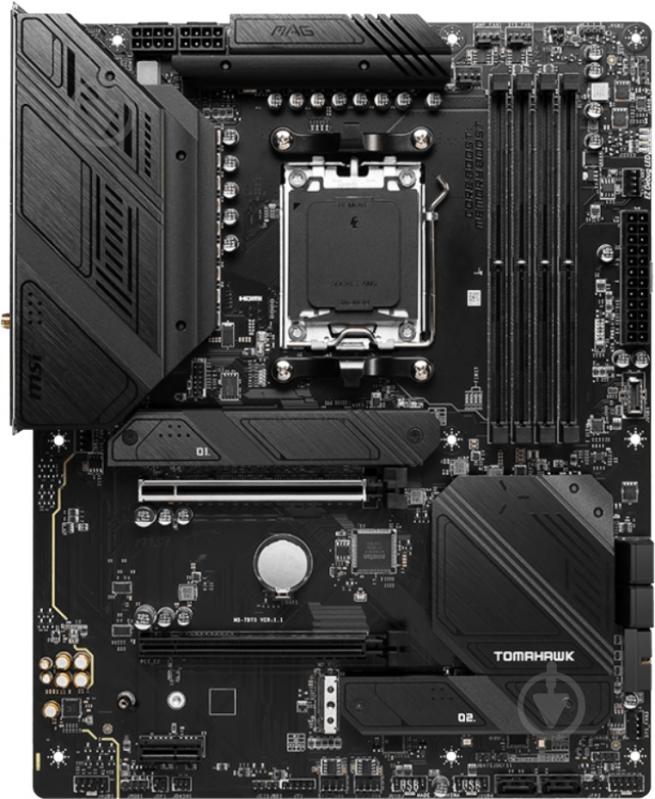 Материнська плата MSI MAG B650 TOMAHAWK WIFI (Socket AM5, AMD B650, ATX) - фото 1 Материнська плата MSI MAG B650 TOMAHAWK WIFI (Socket AM5, AMD B650, ATX) - фото 1