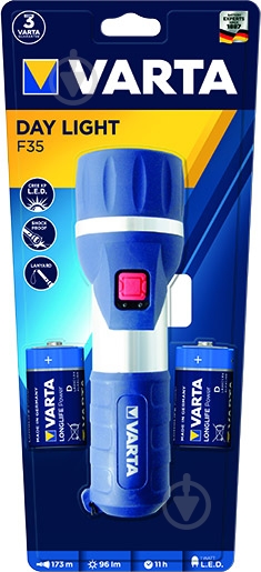 Фонарь Varta 17626101421 Day Light LED 2D синий - фото 3 Фонарь Varta 17626101421 Day Light LED 2D синий - фото 3