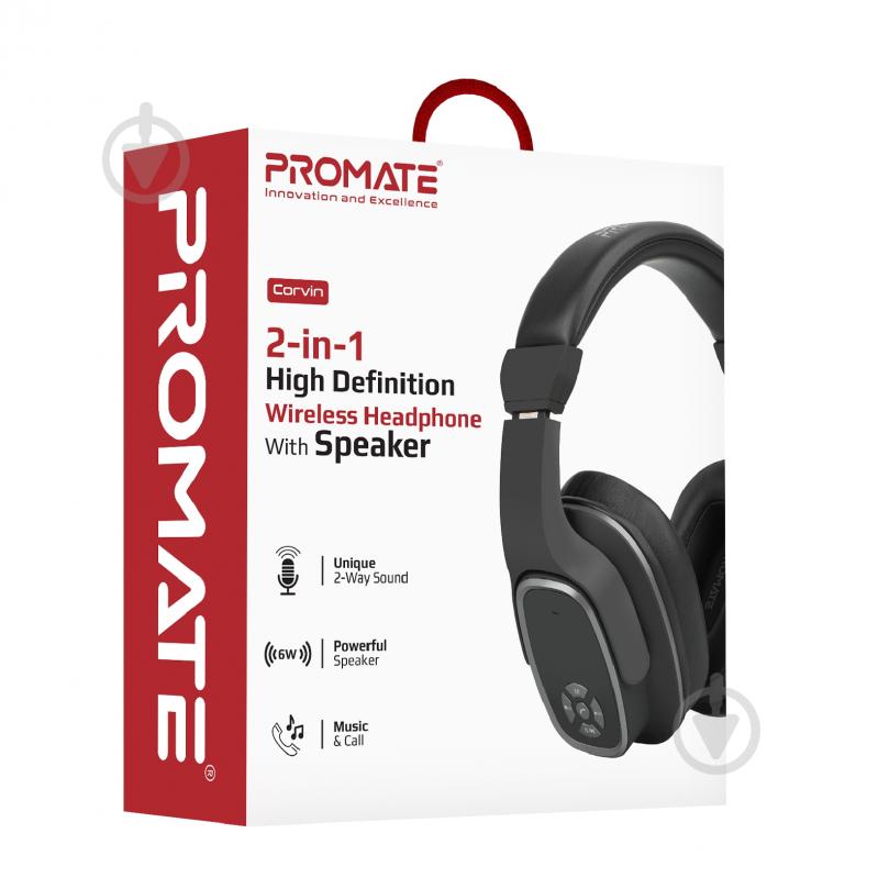 Наушники Promate Corvin Bluetooth 5 black (corvin.black) - фото 9 Наушники Promate Corvin Bluetooth 5 black (corvin.black) - фото 9