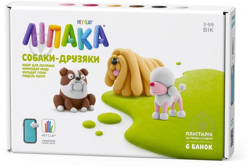 Набір пластиліну Lipaka Собаки-друзяки Комондор Муді Бульдог Гіпно Пудель Поппі 60057-UA01 - фото 1 Набір пластиліну Lipaka Собаки-друзяки Комондор Муді Бульдог Гіпно Пудель Поппі 60057-UA01 - фото 1