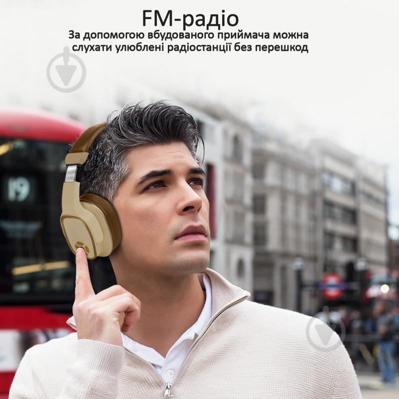 Наушники Promate Corvin Bluetooth 5 brown (corvin.brown) - фото 8 Наушники Promate Corvin Bluetooth 5 brown (corvin.brown) - фото 8