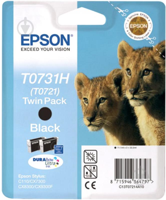 Картридж Epson  StC110 CX7300/8300 black black C13T10414A10 - фото 1