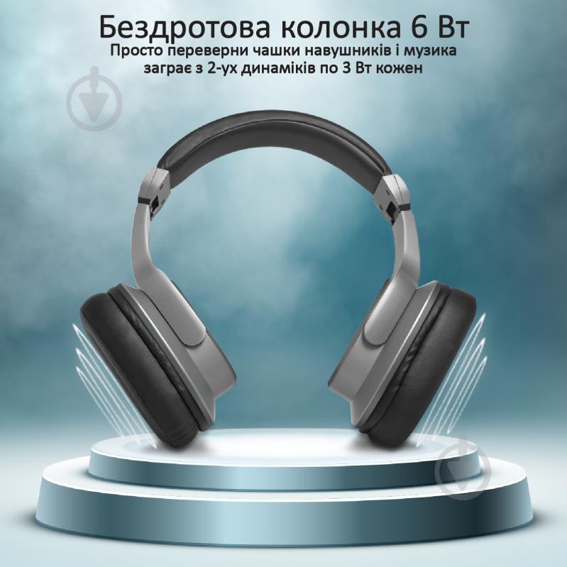 Наушники Promate Corvin Bluetooth 5 grey (corvin.grey) - фото 3 Наушники Promate Corvin Bluetooth 5 grey (corvin.grey) - фото 3