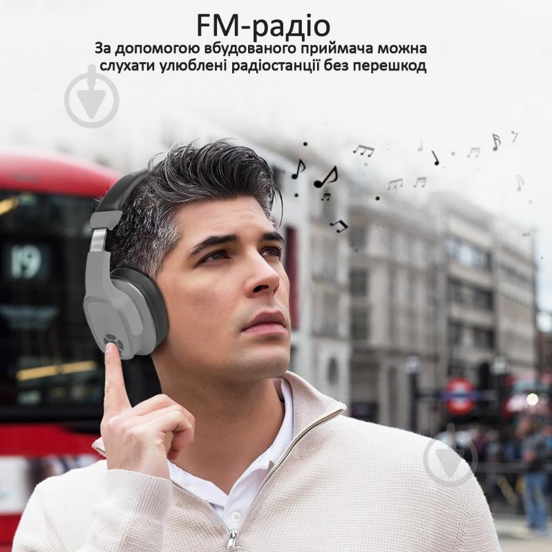 Наушники Promate Corvin Bluetooth 5 grey (corvin.grey) - фото 8 Наушники Promate Corvin Bluetooth 5 grey (corvin.grey) - фото 8