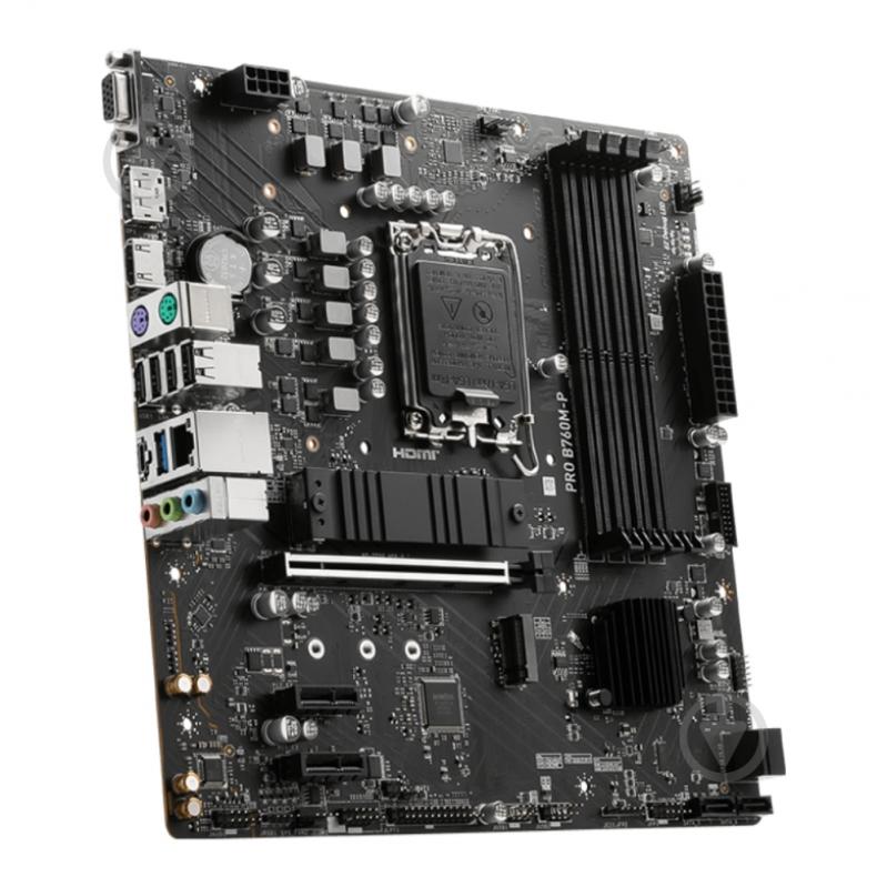 Материнская плата MSI PRO B760M-P (Socket 1700, Intel B760, micro ATX) - фото 2