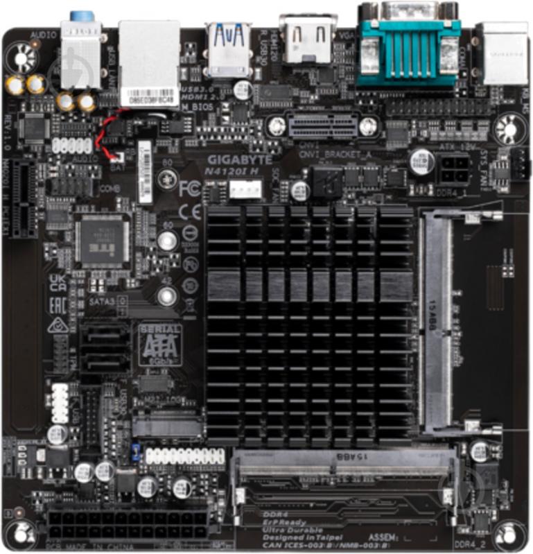 Материнская плата Gigabyte N4120I H (mini ITX) - фото 1 Материнская плата Gigabyte N4120I H (mini ITX) - фото 1