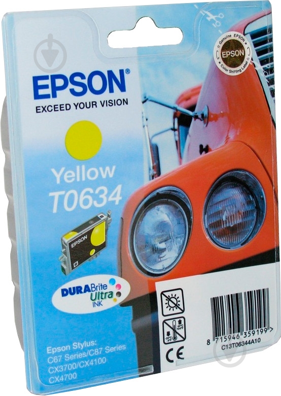Картридж Epson T0634 Yellow C13T06344A10 желтый C13T06344A10 - фото 1 Картридж Epson T0634 Yellow C13T06344A10 желтый C13T06344A10 - фото 1