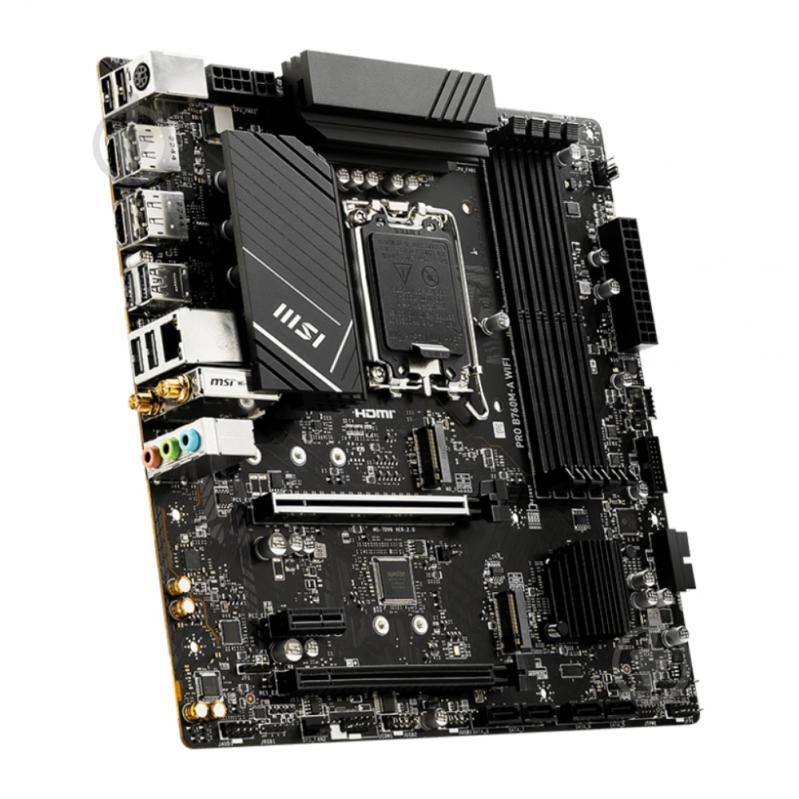 Материнська плата MSI PRO B760M-A WIFI (Socket 1700, Intel B760, micro ATX) - фото 2 Материнська плата MSI PRO B760M-A WIFI (Socket 1700, Intel B760, micro ATX) - фото 2