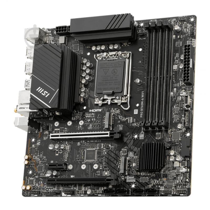 Материнська плата MSI PRO B760M-A WIFI (Socket 1700, Intel B760, micro ATX) - фото 3 Материнська плата MSI PRO B760M-A WIFI (Socket 1700, Intel B760, micro ATX) - фото 3