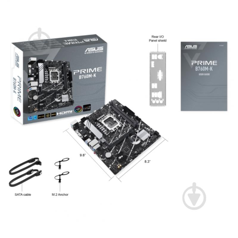 Материнська плата Asus PRIME B760M-K (Socket 1700, Intel B760, micro ATX) - фото 6