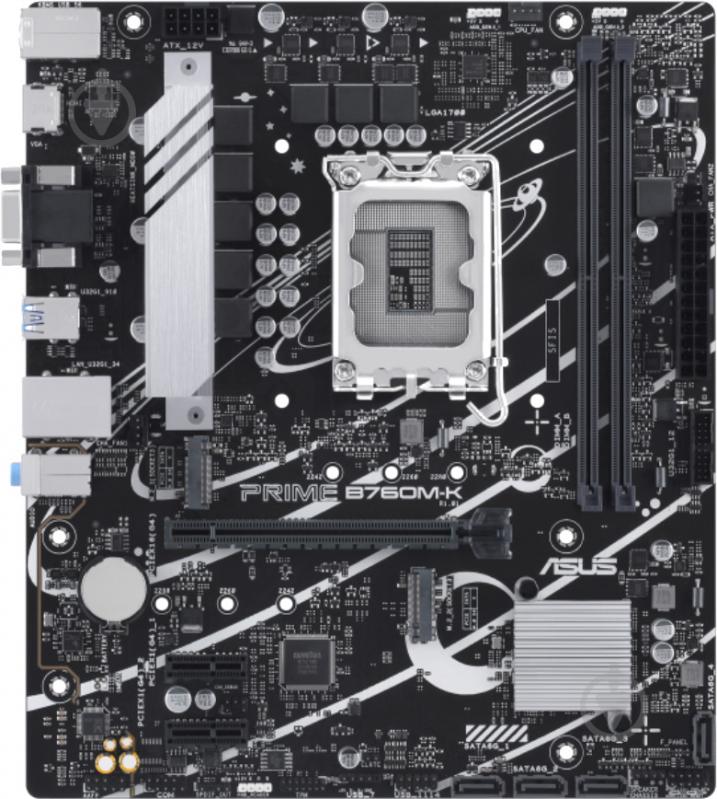 Материнська плата Asus PRIME B760M-K (Socket 1700, Intel B760, micro ATX) - фото 1