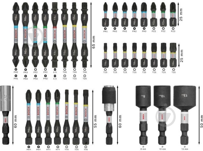 Набір біт Bosch PRO Impact 36 шт. 2608522517 - фото 3
