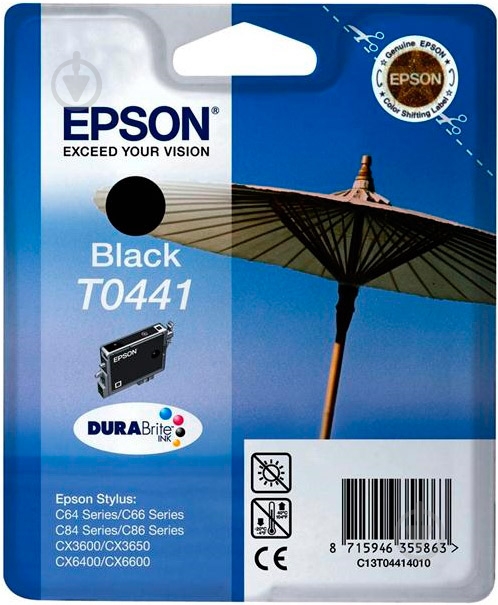 Картридж Epson  T0441 Black C13T04414010 черный C13T04414010 - фото 1