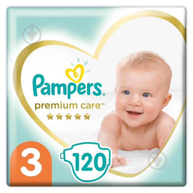 Подгузники Pampers Premium Care 3 6-10 кг 120 шт. - фото 1