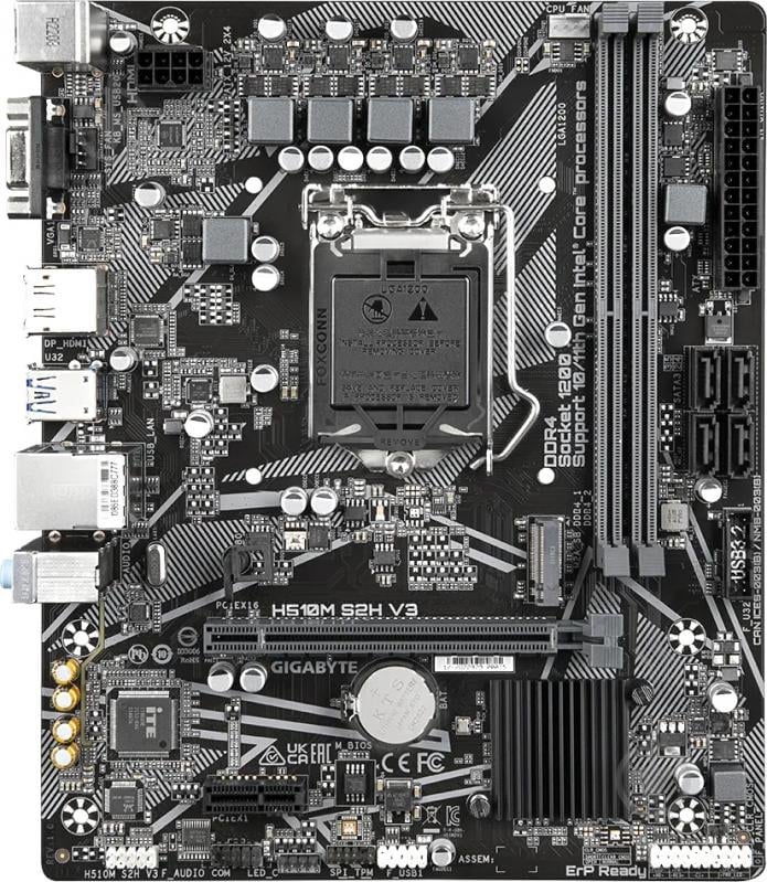 Материнська плата Gigabyte H510M S2H V3 (Socket 1200, Intel H470, micro ATX) - фото 1