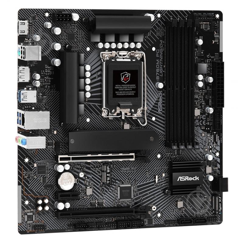 Материнська плата ASRock B760M PG LIGHTNING/D4 (Socket 1700, Intel B760, micro ATX) - фото 3 Материнська плата ASRock B760M PG LIGHTNING/D4 (Socket 1700, Intel B760, micro ATX) - фото 3