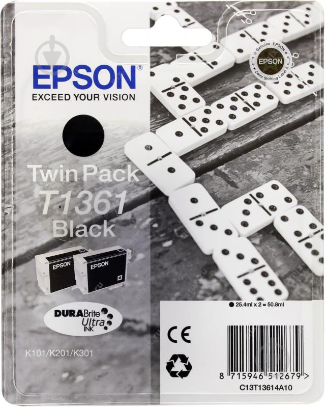 Картридж Epson  K101/K201/K301 black (double) black х2 C13T13614A10 - фото 1